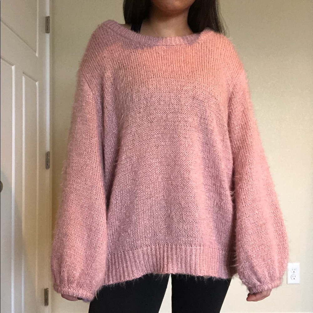 A New Day Muted Pink Balloon Sleeve Sweater 💕